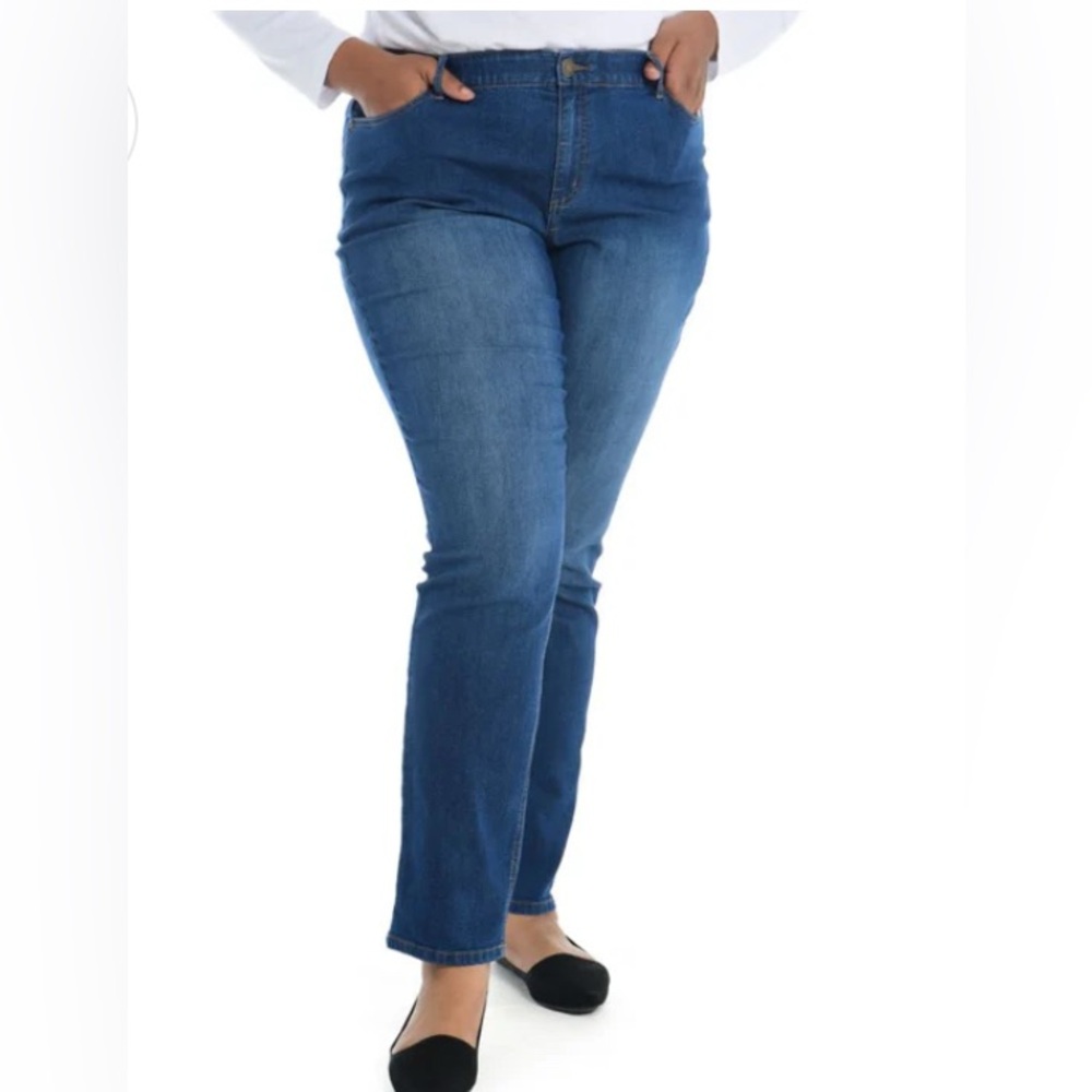 CJ Banks Blue Straight Leg Jeans Versatile Classic